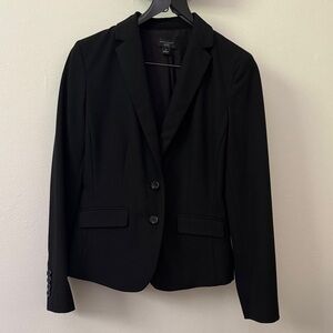 Ann Taylor Factory Black Tailored Two-Button Blazer